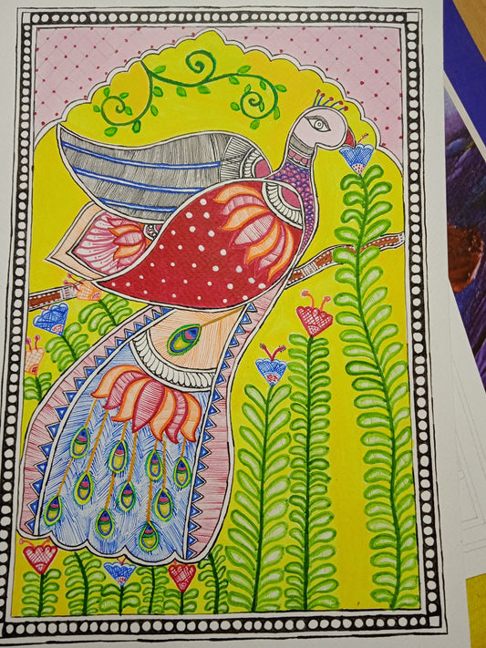 Madhubani Painting - Peacock